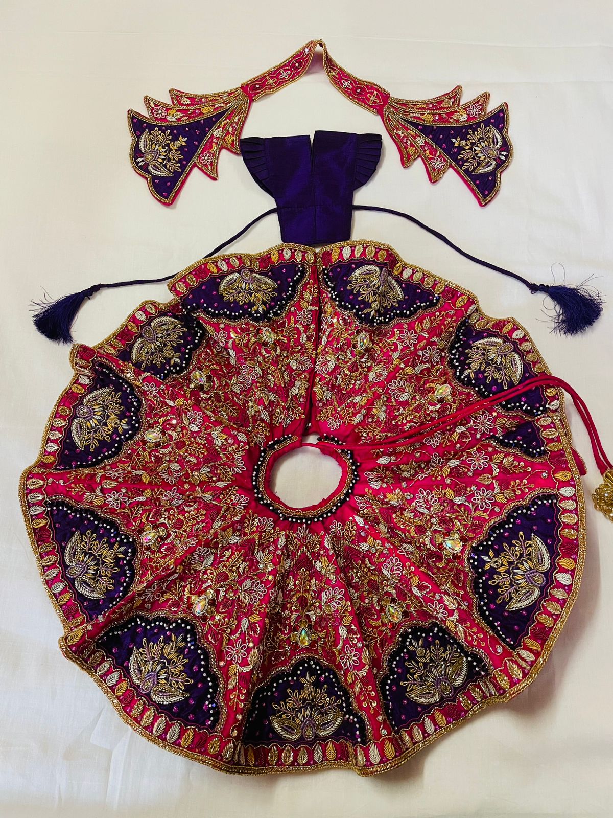  pure raw silk heavy zardosi work  dress 